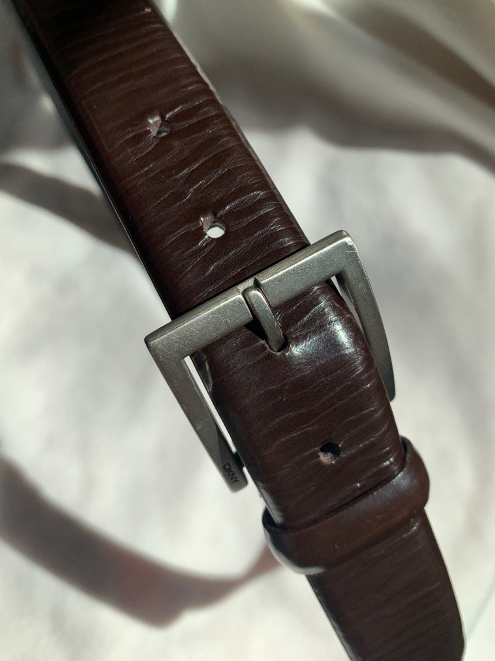 DKNY Brown Patent Leather Belt